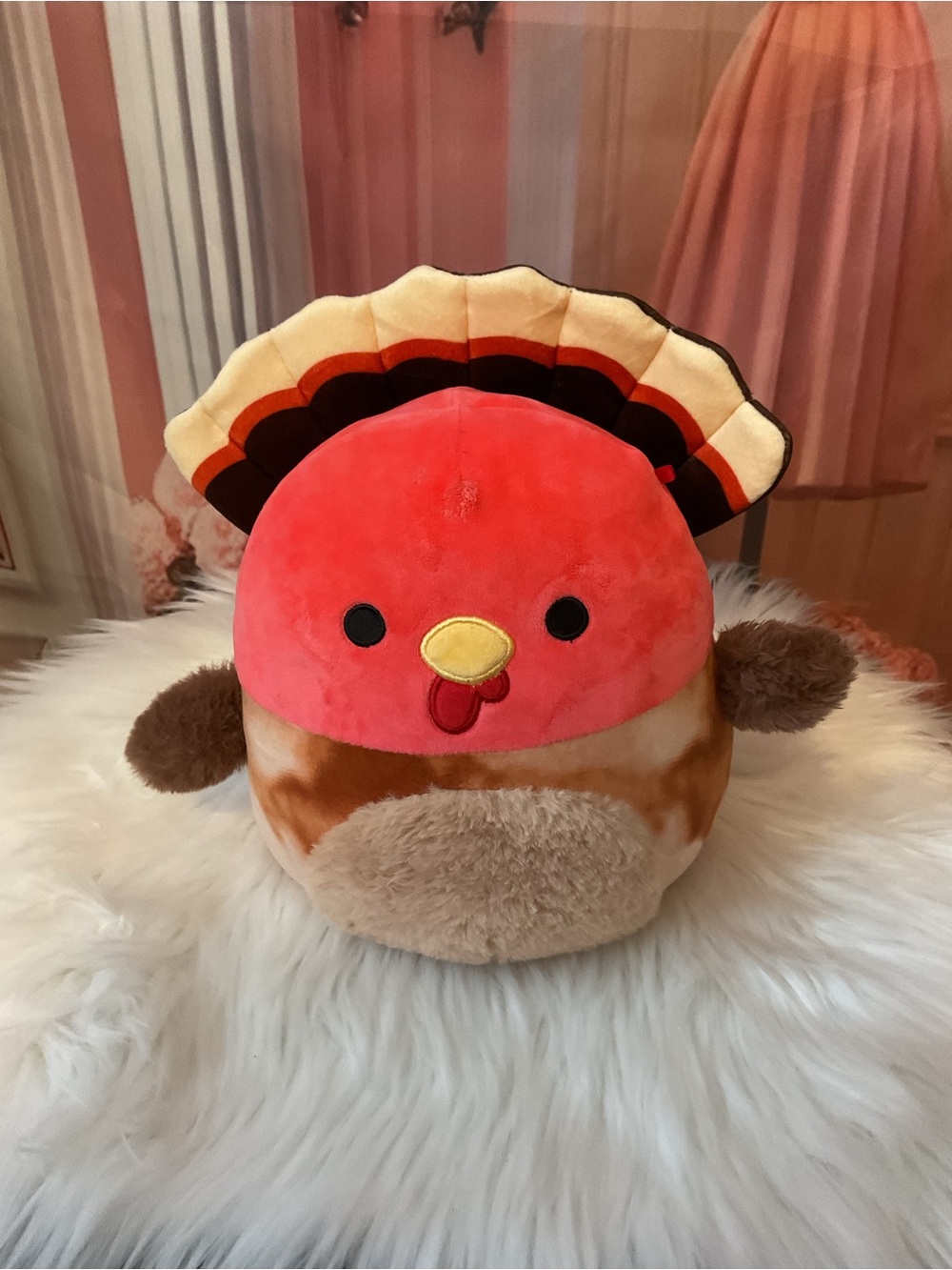 Squishmallows Thanksgiving Turkey Plush - Red, Brown, Cream